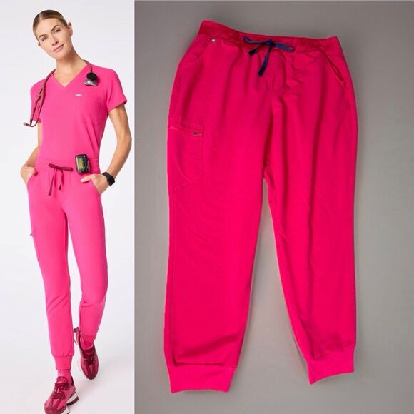 Figs Pants - FIGS Zamora Jogger Scrub Pants XXL Pink Technical Collection